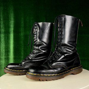 Made in England Dr Marten's 1914 14 Eye Leather Combat Boots - Discontinued